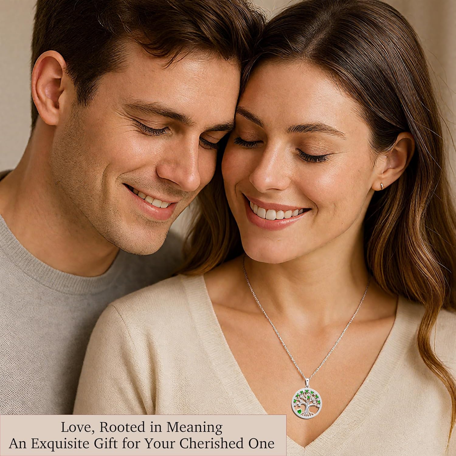 Tree of Life Birthstone Necklace for Women - Sterling Silver Pendant Birthstone Necklace - Meaningful Gemstone Jewelry Gifts for Her - Image 3