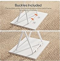 Vista 8 de HOOBRO Folding TV Tray Tables, Set of 2 Side Table for Small Space, Industrial Snack Tables for Eating at Couch, Stable Metal Frame, Easy Assembly