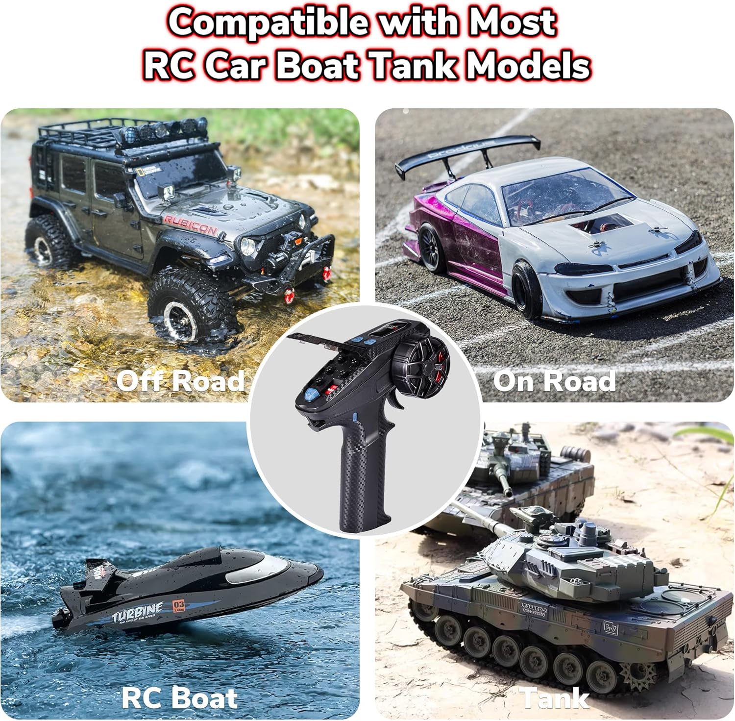 DUMBORC X6PM-350 2.4GHz 6CH Mini RC Radio Transmitter with X6FG Gyro Receiver with Low Voltage Alarm & Fail-Safe Function Mixed Mode for RC Vehicle Car Boat Tank Model Parts Portable Remote Controller