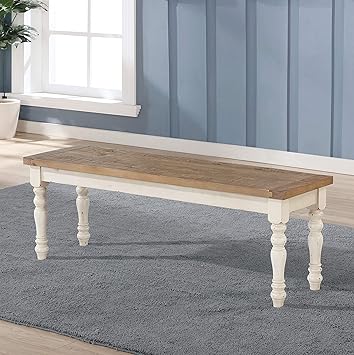 white dining benches