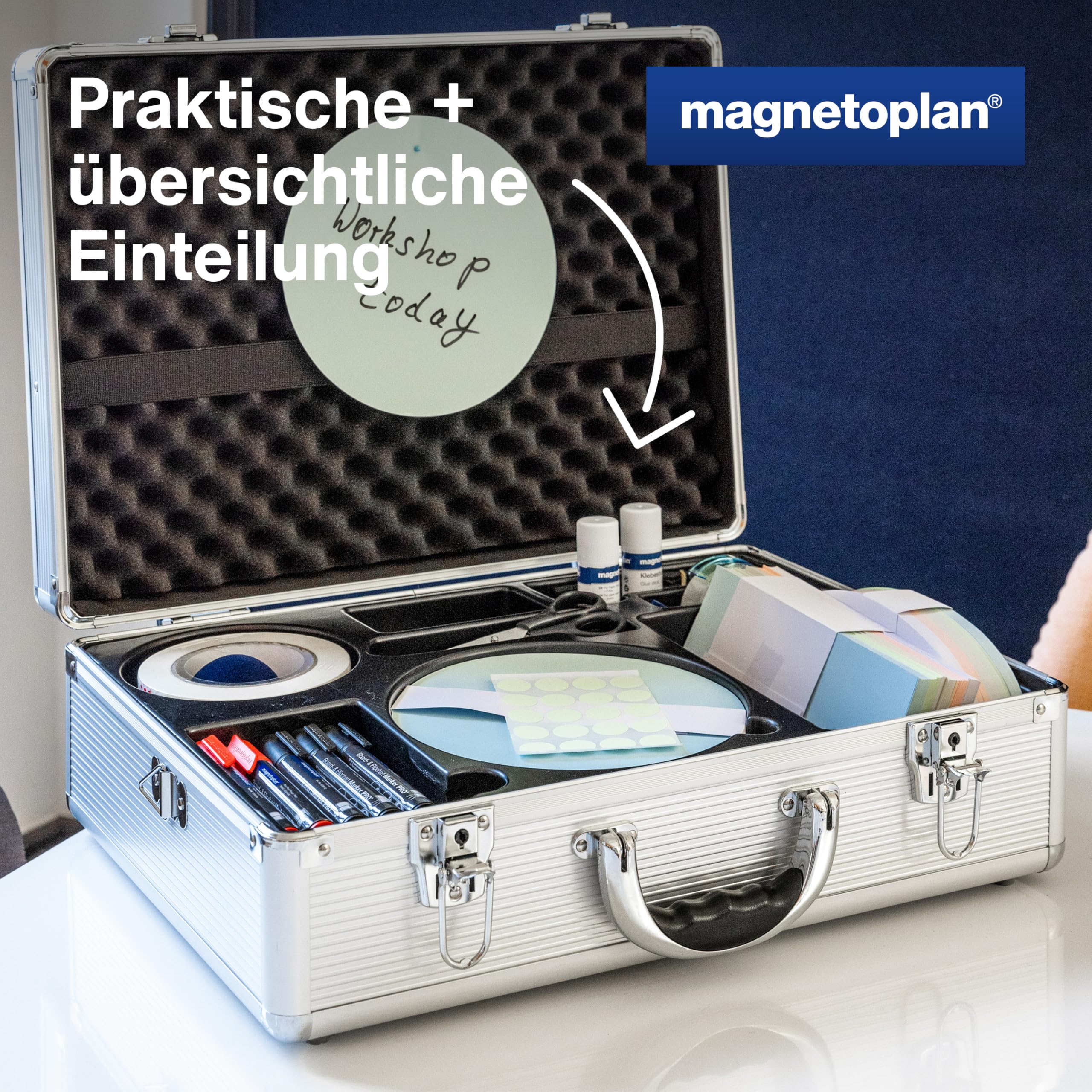 magnetoplan Moderationskoffer, gefüllt
