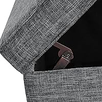 Vista 124 de HomePop Decoración para el hogar K7646-A877 Otomana tapizada moderna rectangular de almacenamiento Otomana con tapa con bisagras