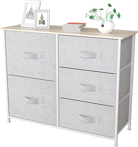 Miniatura 5 de YITAHOME - Torre de almacenamiento con 5 cajones, cómoda de tela, unidad organizadora para dormitorio, sala de estar, clóset y habitación del bebé.