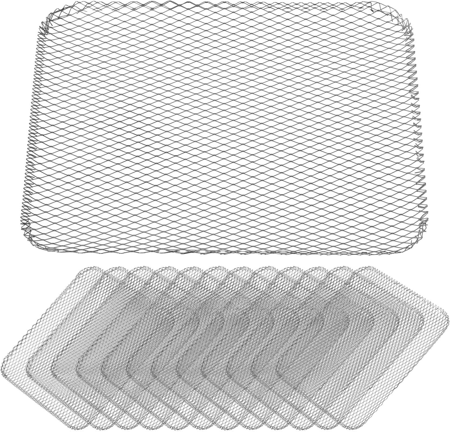 20 Disposable BBQ Grilling Liners, Non-Stick Rectangular Mesh Mats, Perfect for Outdoor Picnics, Camping, and Grilling