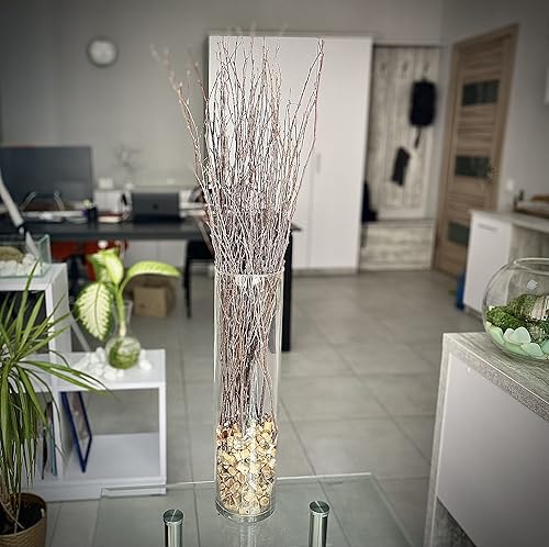 Miniatura 8 de ECOVENIK 25 piezas - Ramas - 28.7 in, ramitas de abedul natural, paquete de 20-25 tallos, largo para jarrones de suelo, (color marrón natural)