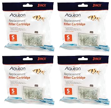 Aqueon 4 Pack of MiniBow Filter Cartridges, 3 Small Cartridges Each