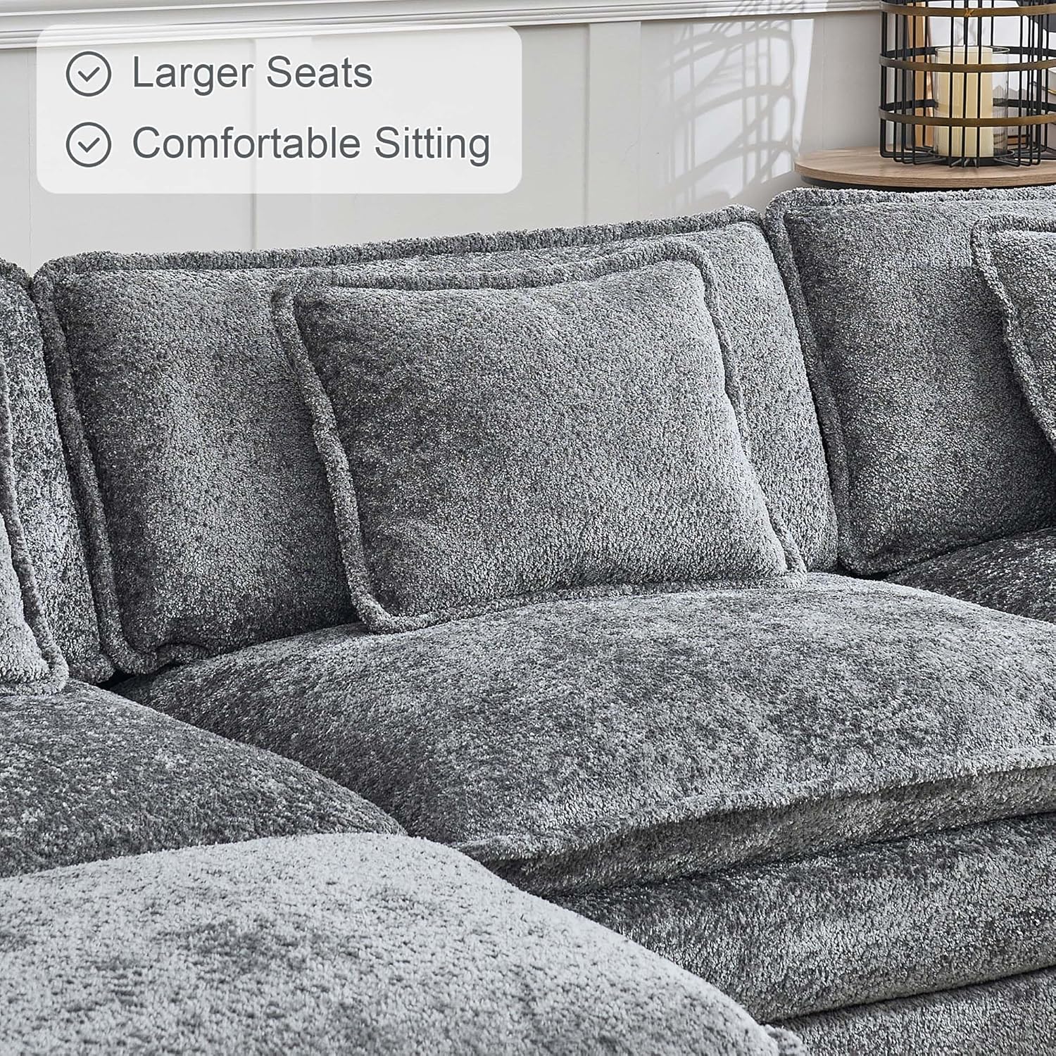 Plush chenille fabric texture