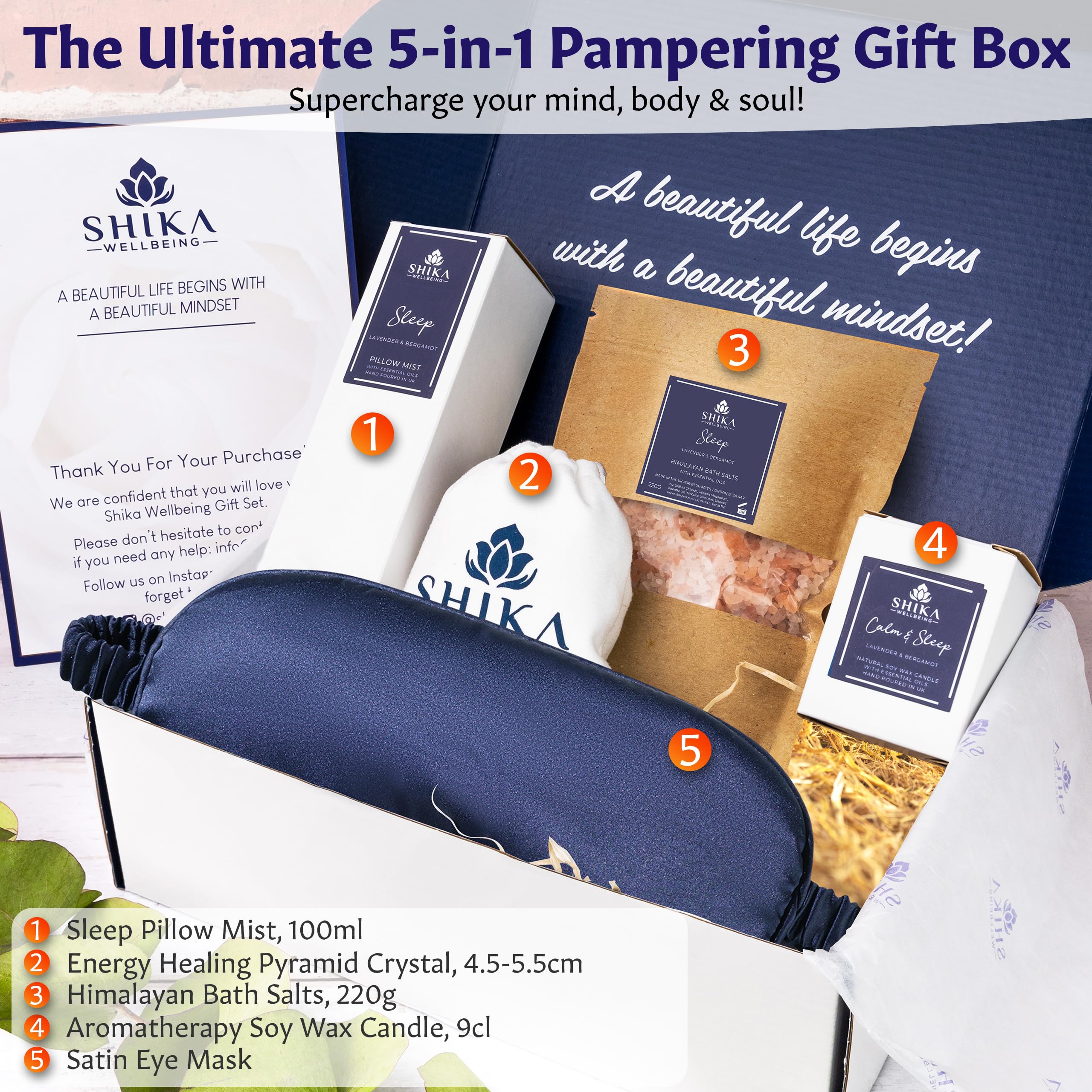 Shika Wellbeing Sleep Well Aromatherapy Pamper Set for Women,Unique Self Care Gifts for Women Pamper Gifts Set - Image 2