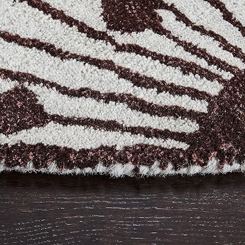 Miniatura 4 de SAFAVIEH Soho Collection SOH747C - Alfombra redonda de lana y viscosa de 6 pies, hecha a mano, color azul claro y multicolor