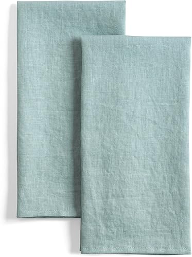 LK PureLife Toallas de cocina de lino 100 % puro, 20 x 27 pulgadas, lino lavado a la piedra, extra suave, secado rápido, para paños de cocina,