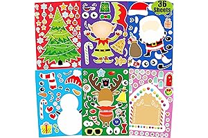 Make Your Own Christmas Stickers Party Favors for Kids Crafts Over 600 Christmas Stickers