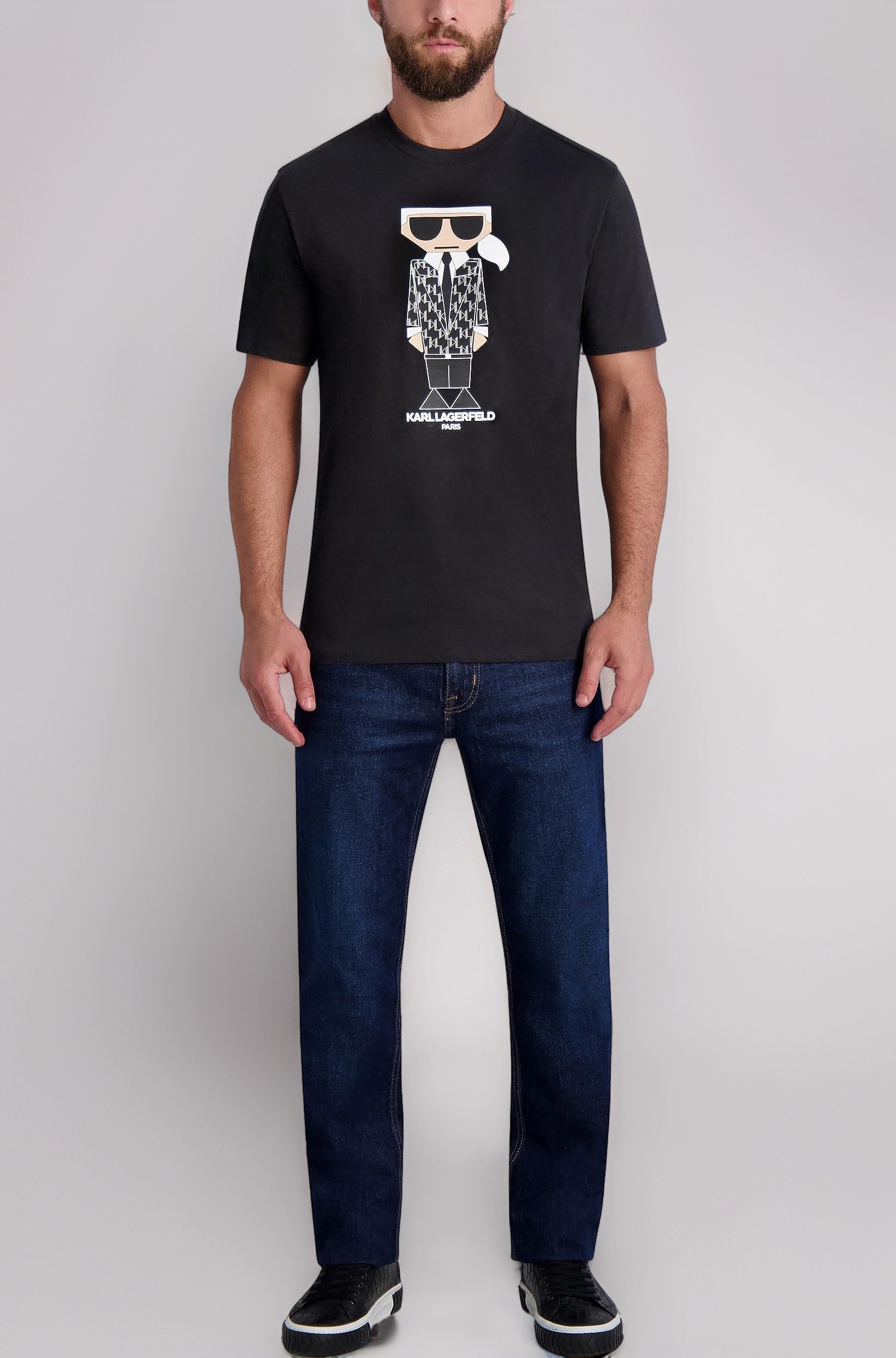 Karl Lagerfeld Paris Men's Kocktail Karl Short Sleeve Crew Neck T-Shirt