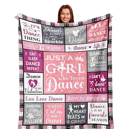 Dance Recital Gifts for Girls Blanket 60"x50", Dancer Gifts, Gifts