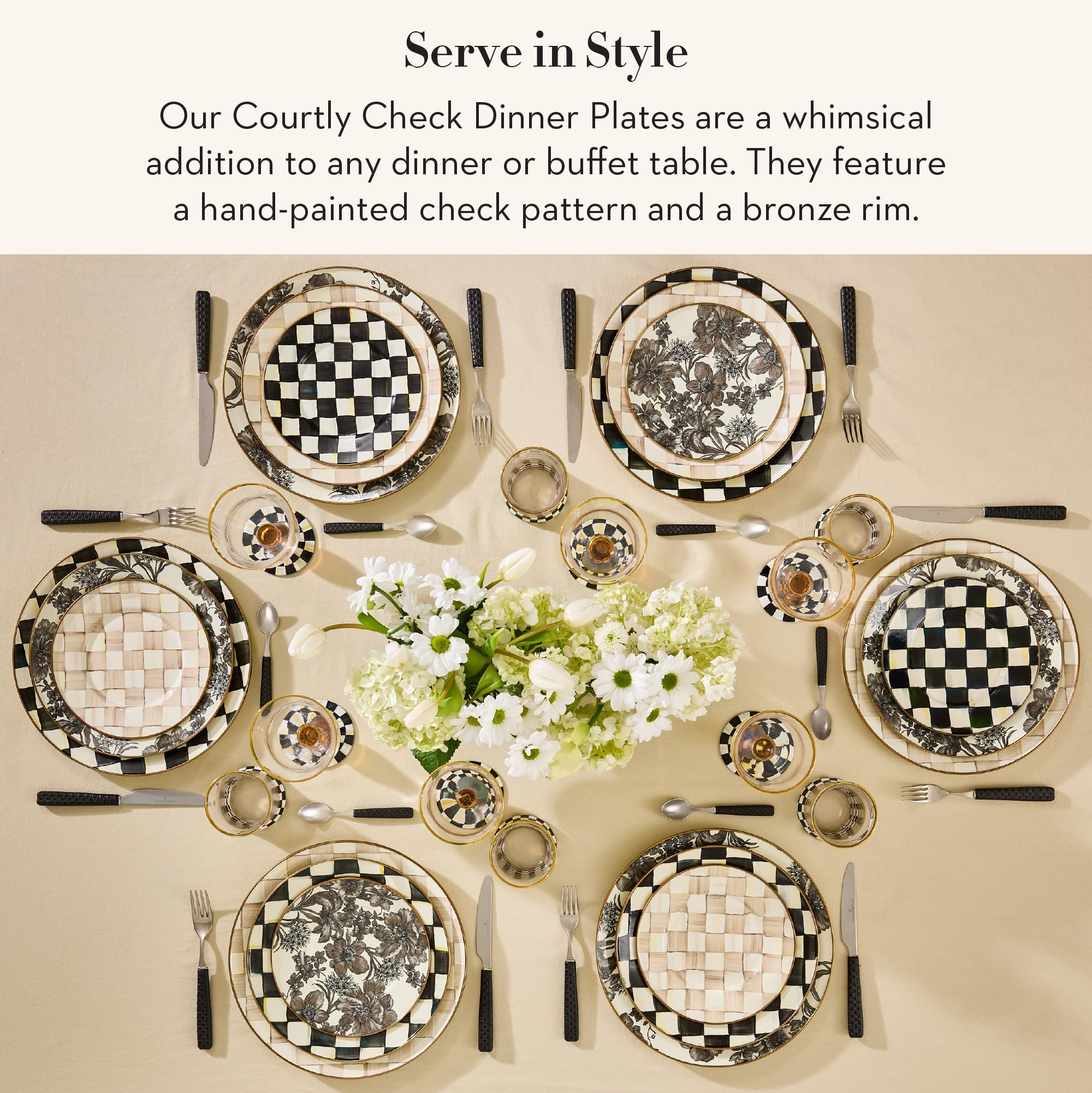 Amazon.com | MACKENZIE-CHILDS Enamel Dinner Plate, Decorative