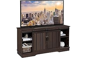 Yaheetech Dark Brown TV Stand