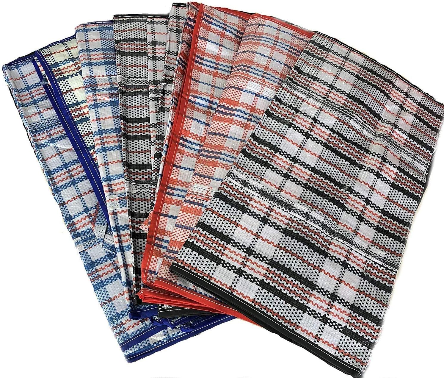 REUSABLE LAUNDRY STORAGE BAG SHOPPING ZIPPED STRONG JUMBO LARGE TRAVEL BAG (5, 80 x 60 x 30 CM)