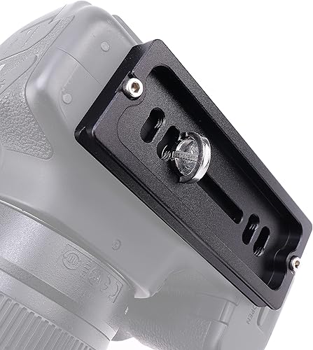 Miniatura 5 de FocusFoto PU100 PU-100 Placa de liberación rápida, placa de 3.937 in de largo con tornillo de montaje de 14 "-20 para Benro B0 B1 B2 J0 J1 N1 Arca