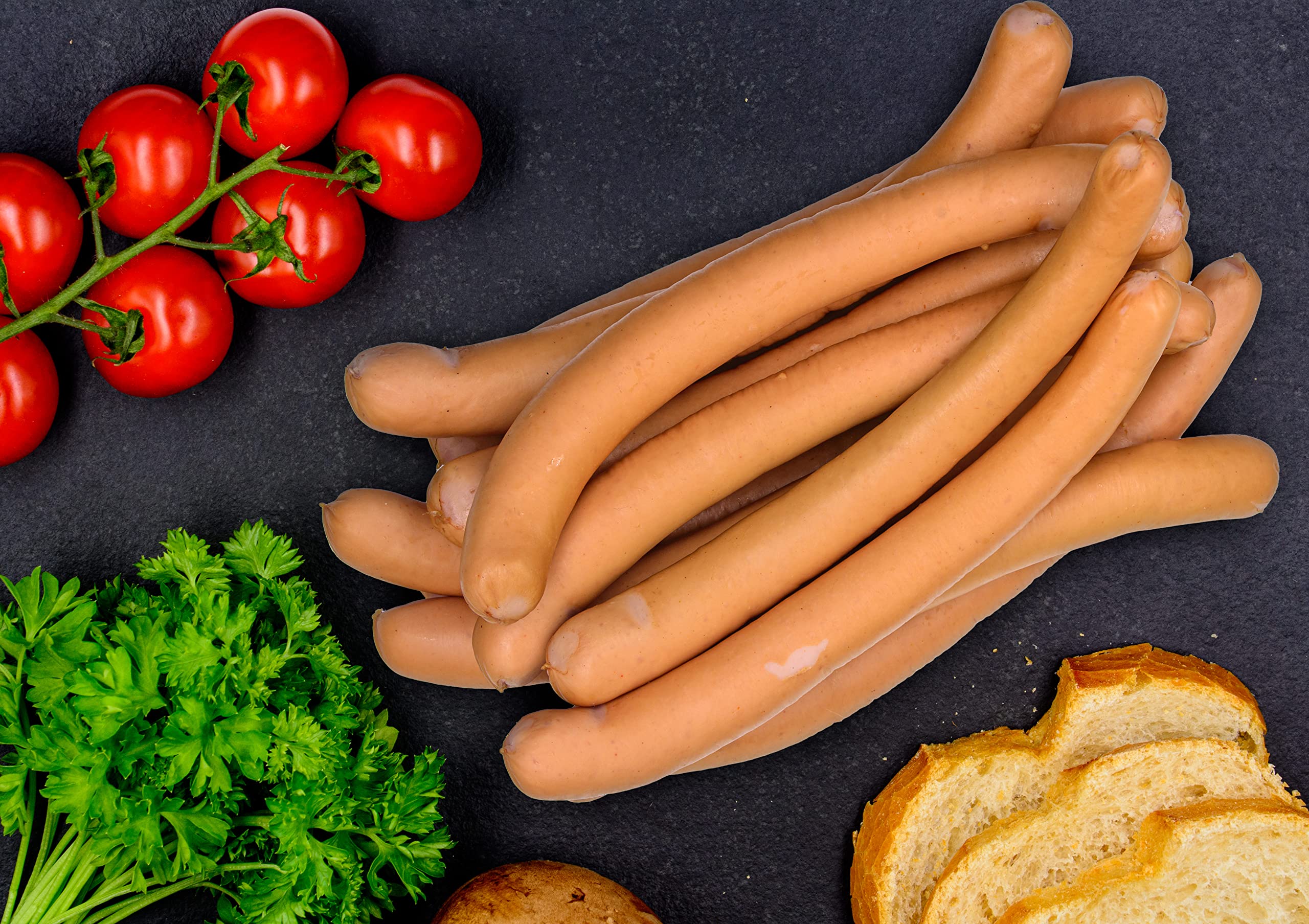 Food-United WIENER WÜRSTCHEN ca. 900g Wienerli-Wienerle Bock-Knacker-Wurst bekannt auch als Frankfurter Würstchen Würstel ideale Hand-Snack-Wurst passend zu Eintöpfe Suppen oder als Currywurst (900g)