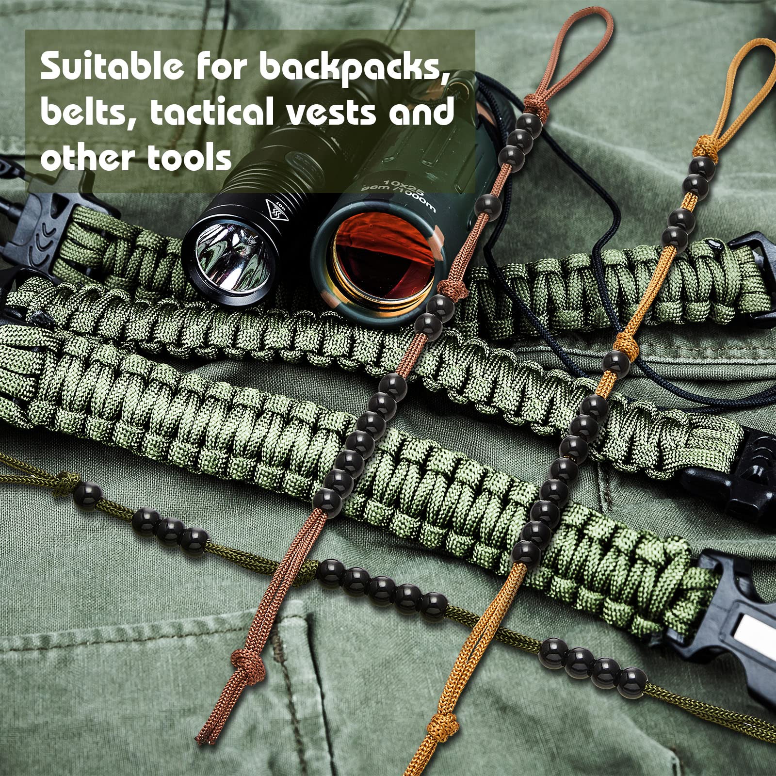 Briarwood Supply Co Paracord Zubehör Ranger Paracord Pacecounter Beads - Set Of Three (3 Schrittzähler Perlen