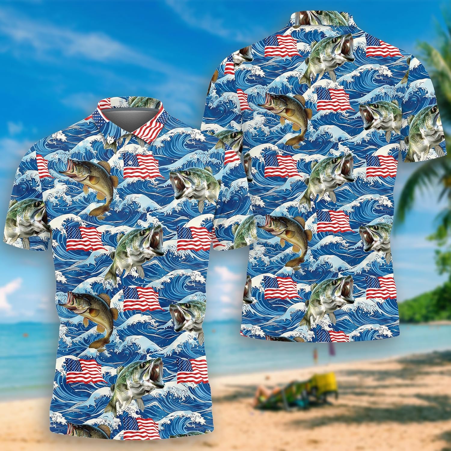 Fishing Lover Polo Shirts for Men- Golf Moisture Wicking Dry Fit Short Sleeve Polo Shirts S22
