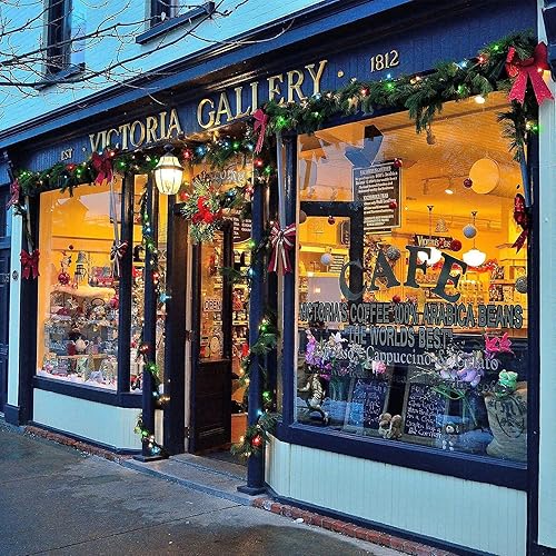 Miniatura 8 de VTECHOLOGY 33 pies 100 luces LED multicolor para árbol de Navidad operadas por batería, 8 modos, guirnalda de luces para interiores y exteriores