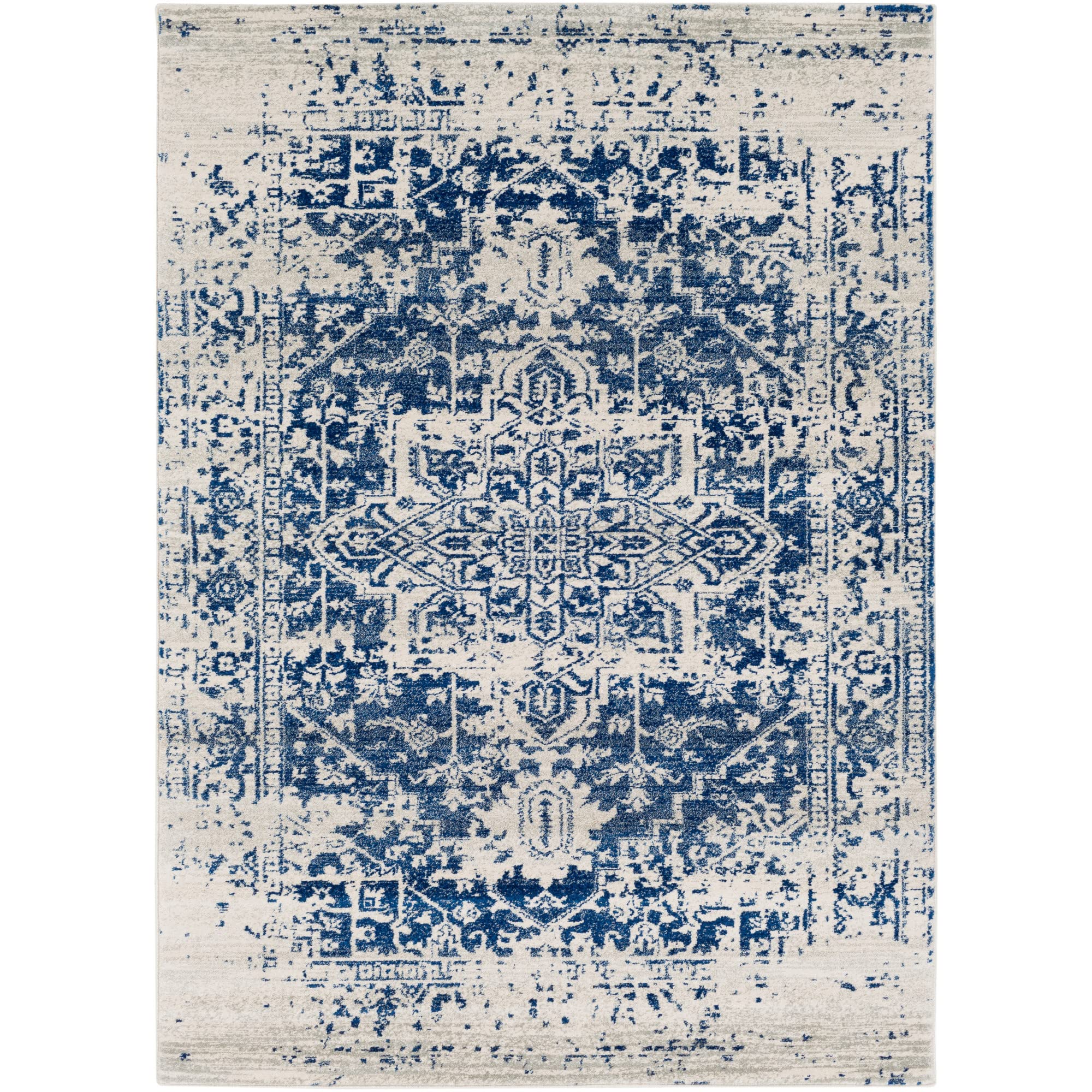 Livabliss Juliette Syracusa Tapis Vintage 160x220 cm – Bleu, Beige, Bohème