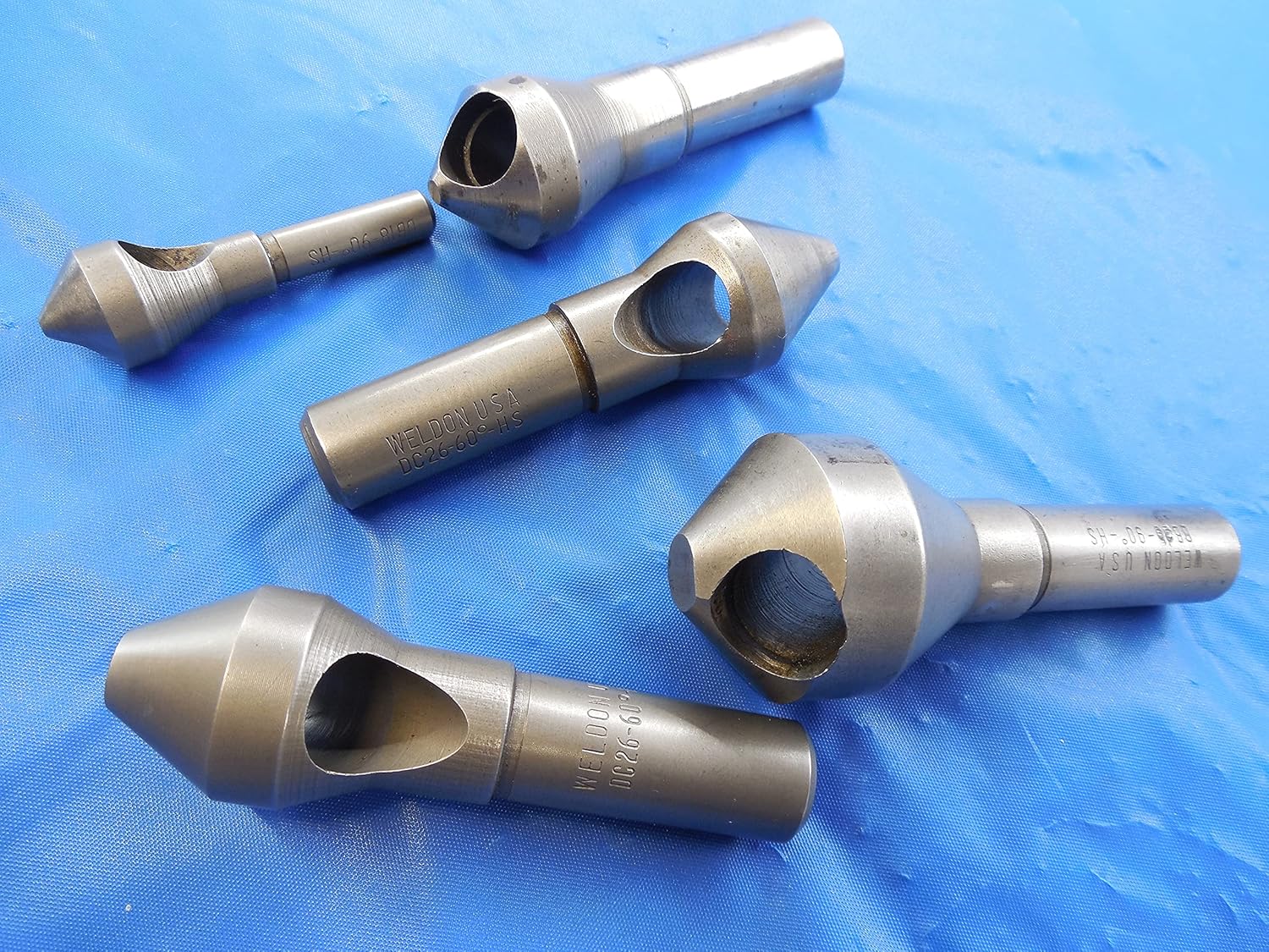 5PC LOT Weldon 60? & 90? HSS Countersink DEBURRING Tools DC/DB 18 26 36 USA - MS2662BU