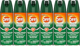 Deep Woods Insect Repellent Ticks Aerosol with 25 Percent DEET Provides up to 8 Hours of Mosquito and Tick Protection 6 Ounce (Pack of 6)
