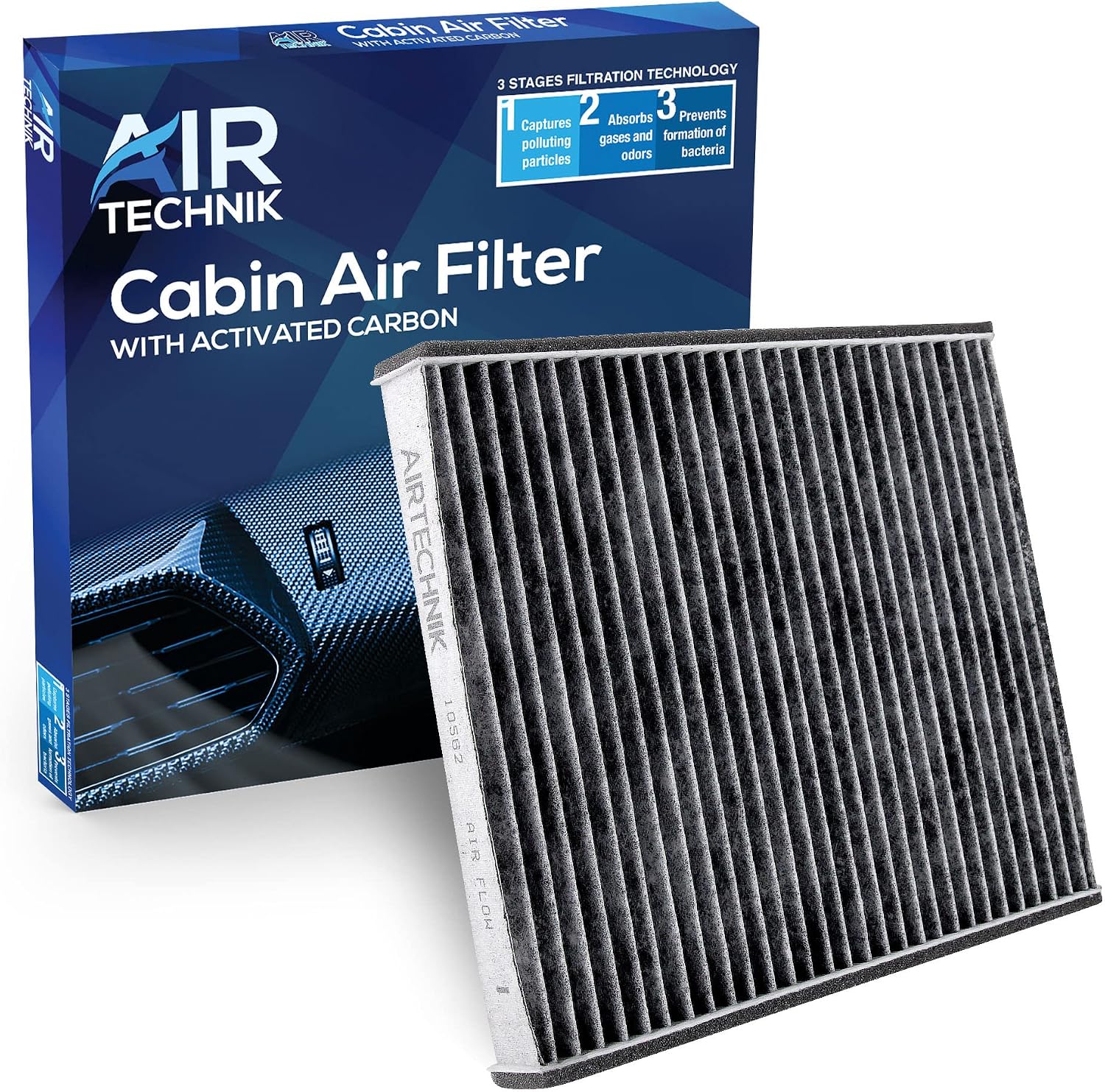 AirTechnik CF10562 Cabin Air Filter w/Activated Carbon | Fits 2001-2005 Lexus GS300, 2001-2005 GS430, 2001-2006 LS430, 2002-2010 SC430-87139-50030