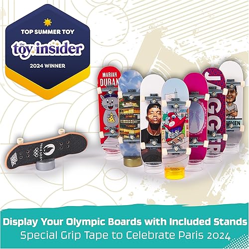 Miniatura 3 de Tech Deck, Competition Legends - Paquete de 8 diapasones con tarjetas coleccionables, Olympic Games Paris 2024, mini patinetas personalizables,