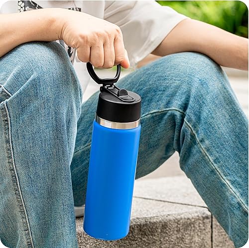 Miniatura 3 de Tapa de popote para Hydro Flask 12, 16, 18, 20, 32, 64 onzas, botella de agua de boca ancha, tapa de repuesto con popote para botellas de boca ancha