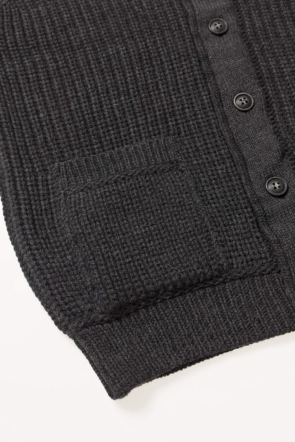 Aran Crafts Men's Irish Cable Knitted Ribbed Shawl Cardigan (100% Merino Wool) - Image 5