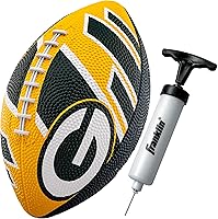 Vista 24 de Franklin Sports NFL Team Footballs - Rubber Youth Mini Balls for All Teams - Kids 8.5" Football + Air Pump Sets - Official NFL Licensed