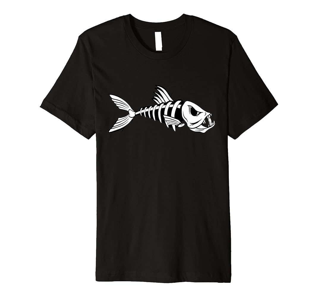 Fish skeleton t shirt Clearance