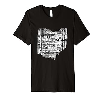 Amazon Com Zanesville Hometown Ohio State Shaped Wordcloud T