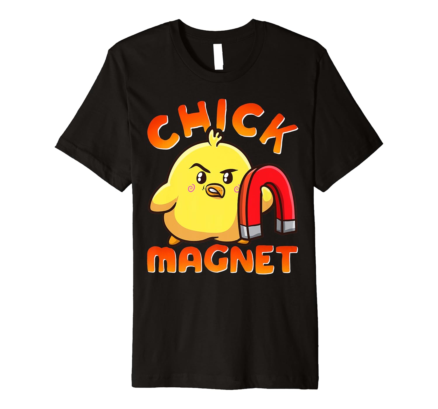 Chick Magnet Funny Halloween Costume Magnetic Little Chicken Premium T-Shirt