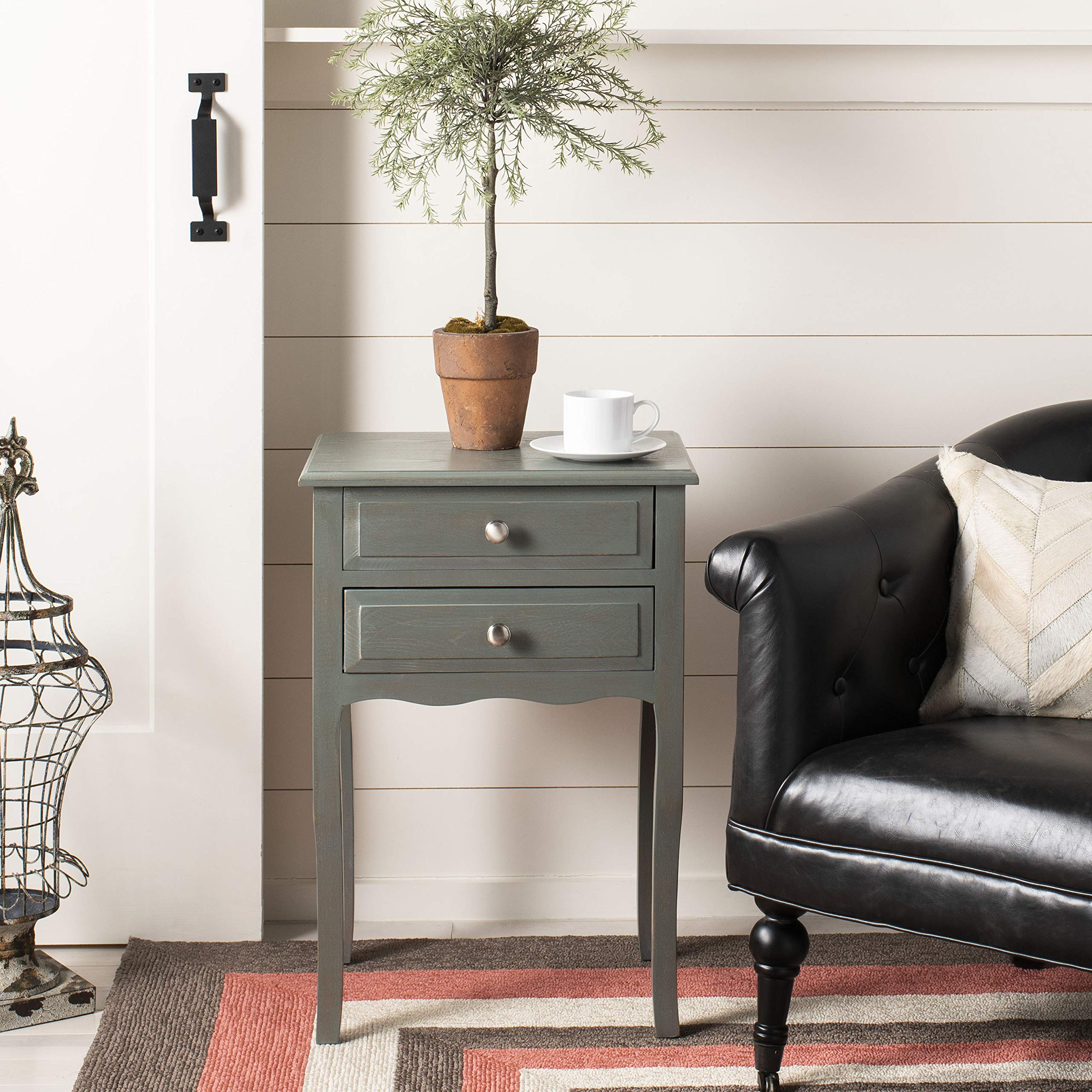 Safavieh Home Collection Lori Ash Grey 2-Drawer End Table