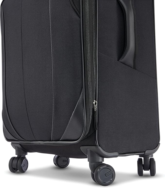 AMERICAN TOURISTER 4 KIX 2.0 Softside Expandable Luggage, Black, 20 Spinner
