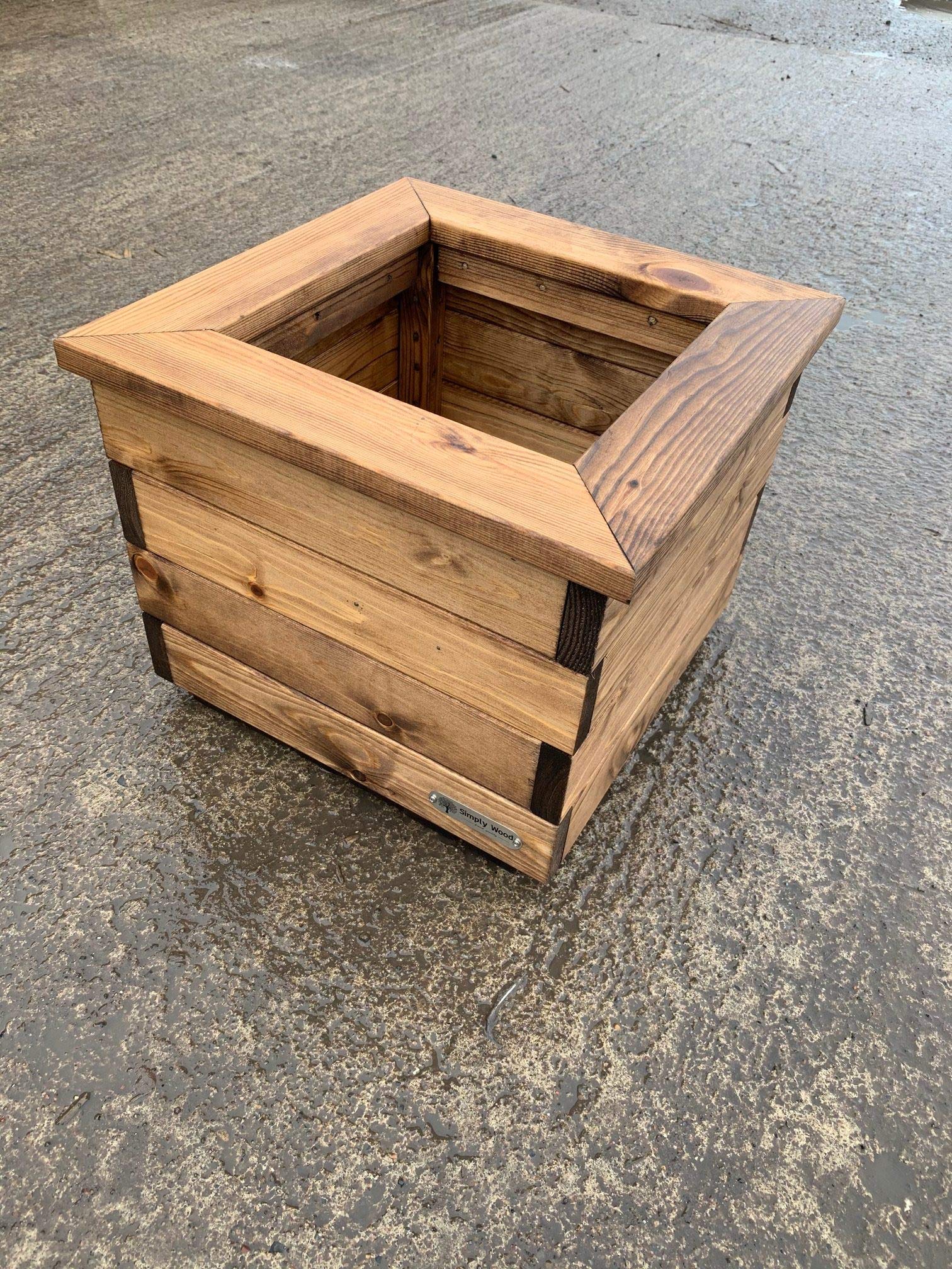Premium Square Wooden Garden Planter – LARGE – Sale!!! : Amazon.co