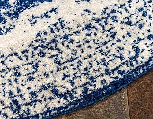 Vista 63 de Unique Loom Bromley Collection Vintage Traditional Medallion Border - Alfombra, Polipropileno, Amarillo/Crema azu/marfil,Gris