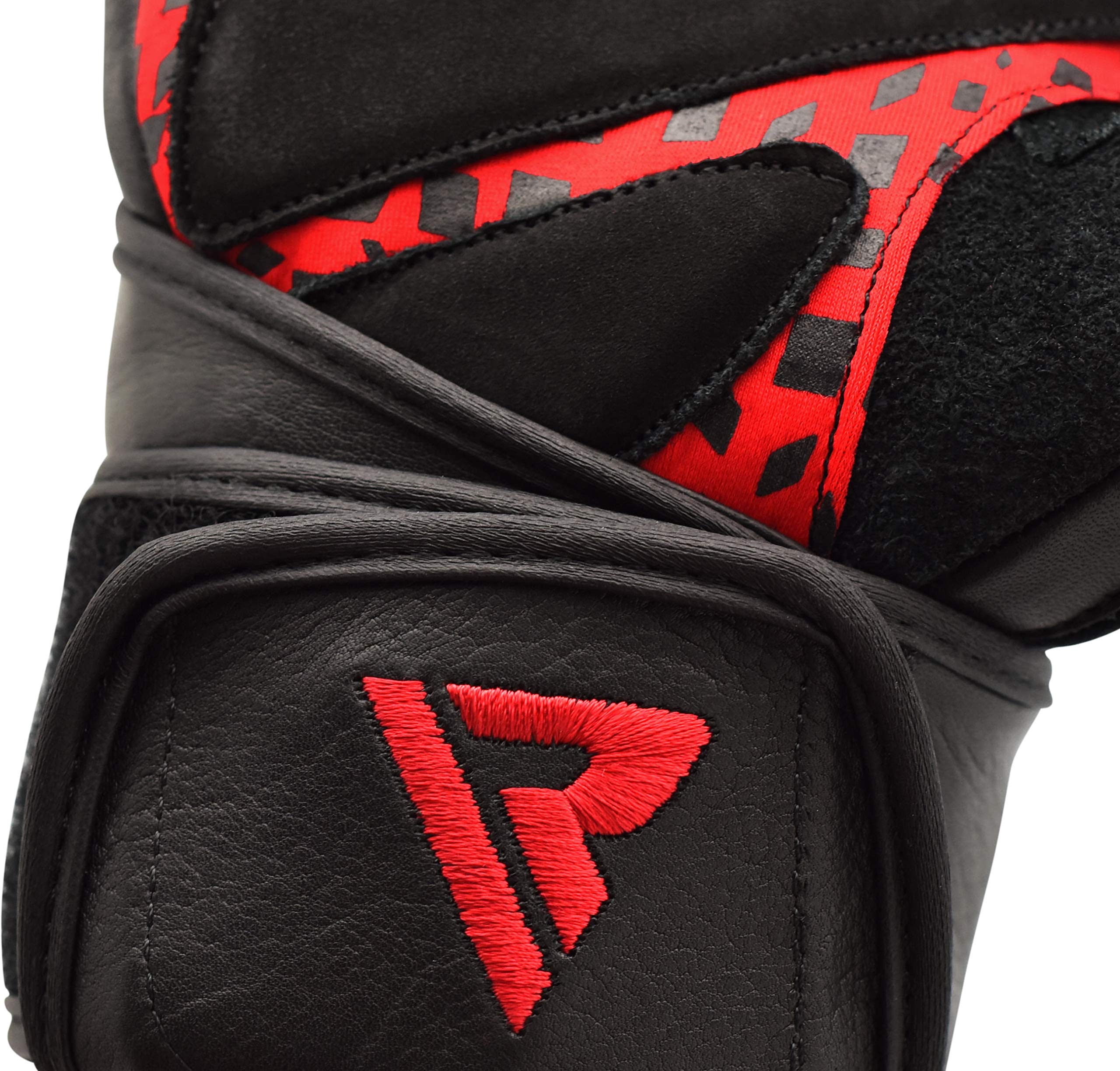RDX Gants de Musculation Poignet Longue Workout Fitness Gymnastique Entrainement Cuir Maya Hide Powerlifter Halterophilie Gym Gloves