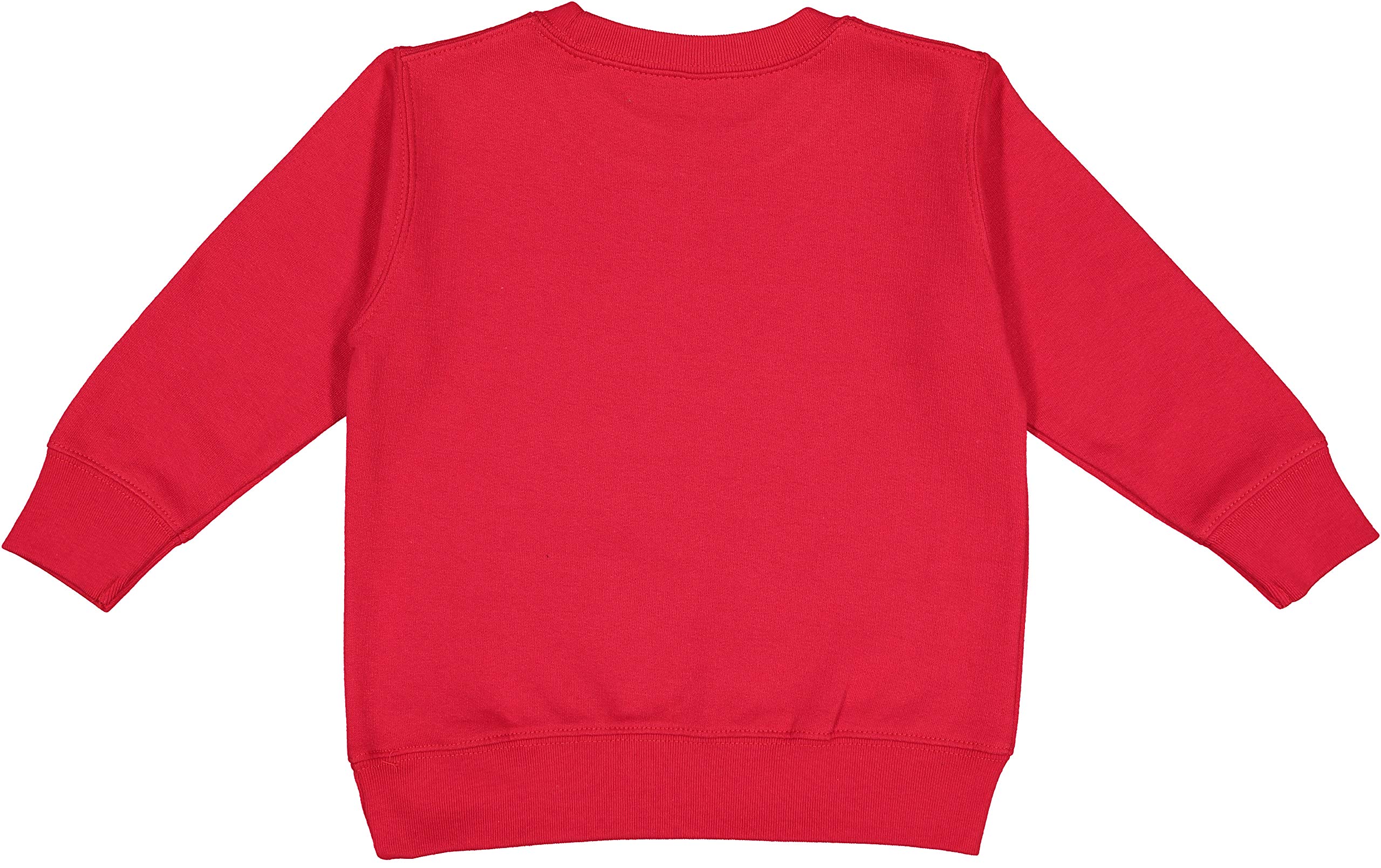 RABBIT SKINS Toddler Fleece Long Sleeve Pullover Sweatshirt, Red, 5/6