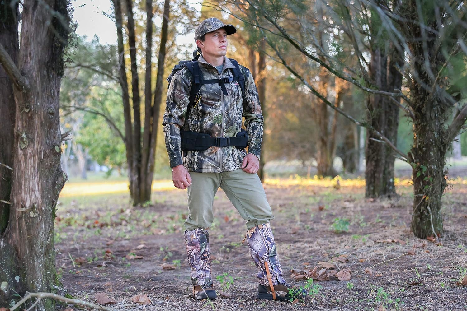 Pike Trail Leg Gaiters – Waterproof and Adjustable Snow Boot Gaiters for Hiking, Walking, Hunting, Mountain Climbing and Snowshoeing (Lost Oak Camo) : Sports & Outdoors