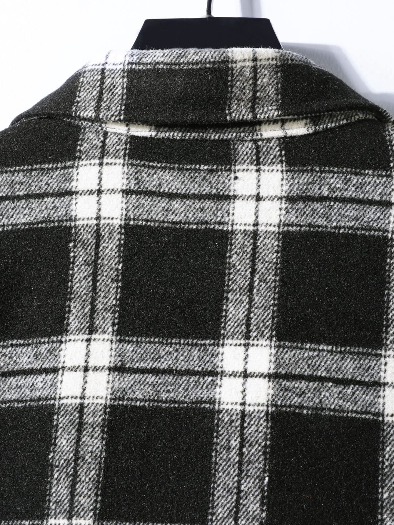 SMARYONG Men's Coat Men Plaid Print Pocket Patched Overcoat Without Hoodie  (Size : L) : Buy Online at Best Price in KSA - Souq is now Amazon.sa:  Fashion