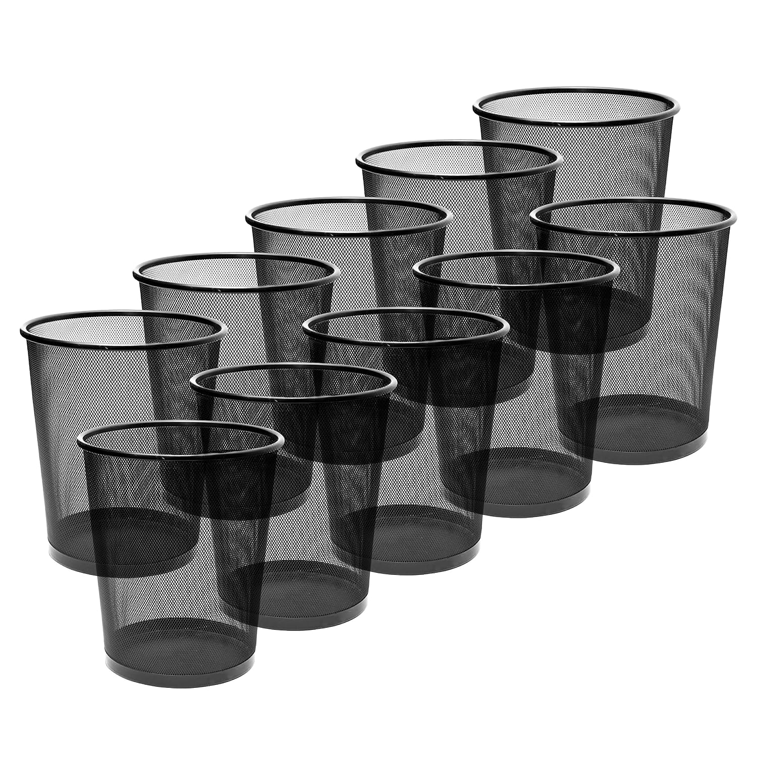 GoodWill Tech Recycling Dustbins Pack Of 10 Metal Mesh Dustbins Waster Basket For Home/Office