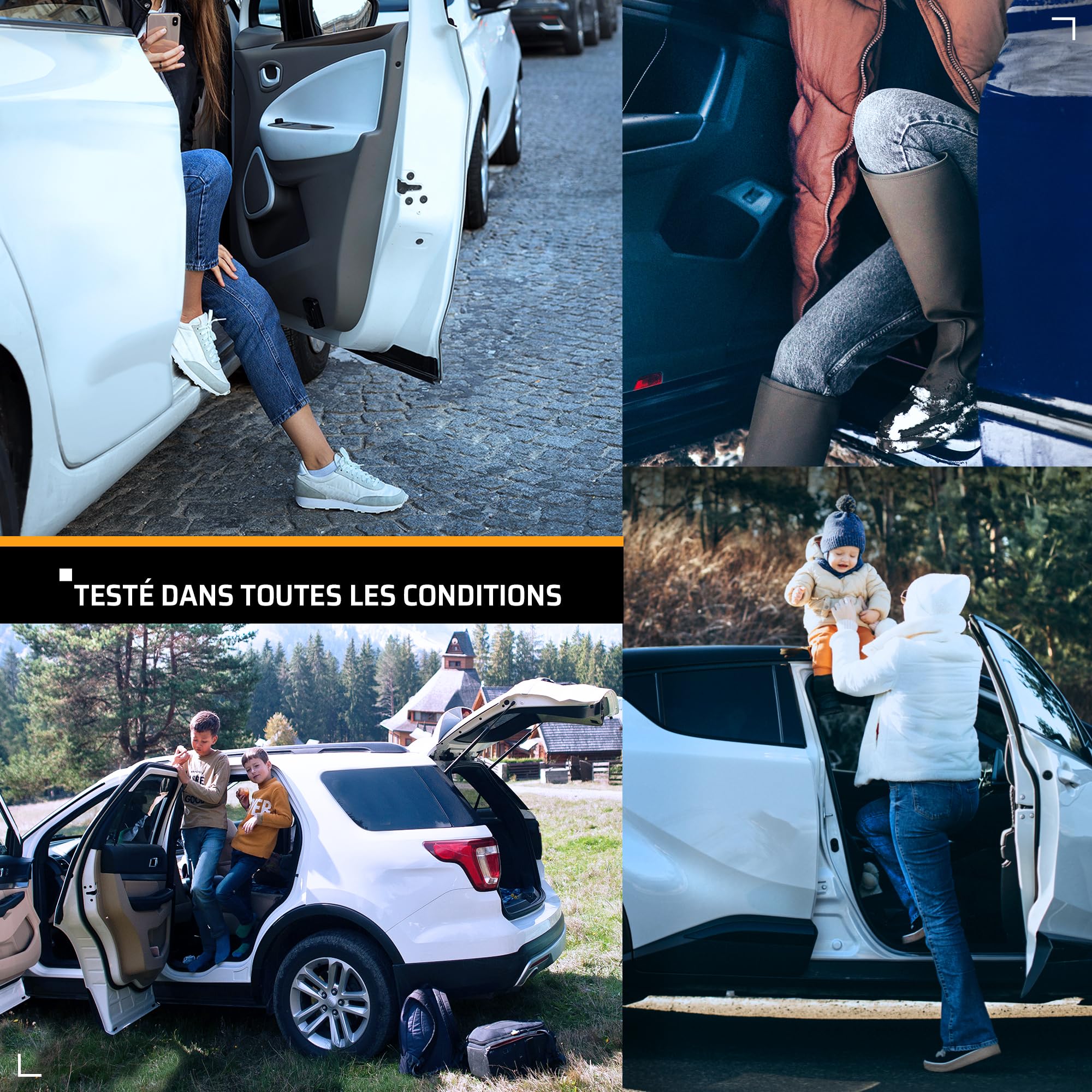CHROMEMASTER - Compatible avec VW Tiguan I 2007-2011 | Protection de Seuil de Porte de Voiture | Bandes pour Seuils de Voiture | Protégez les Seuils de Portes de Votre Voiture Contre les Dommages