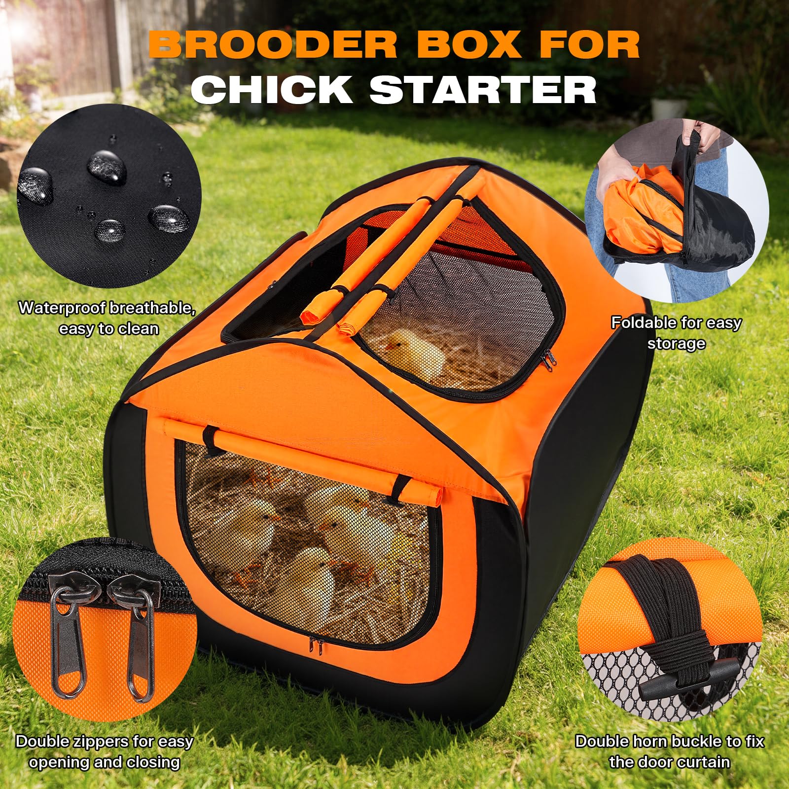 Parc pour Petits Animaux, Cages pour Poussins Caneton, Enclos Portable pour Chiot Chat Lapin, Enclos pour Chat extérieur Parc Chiot Cloture Anti Fugue Chien Enclos Tortue Lapin Cochon d'Inde
