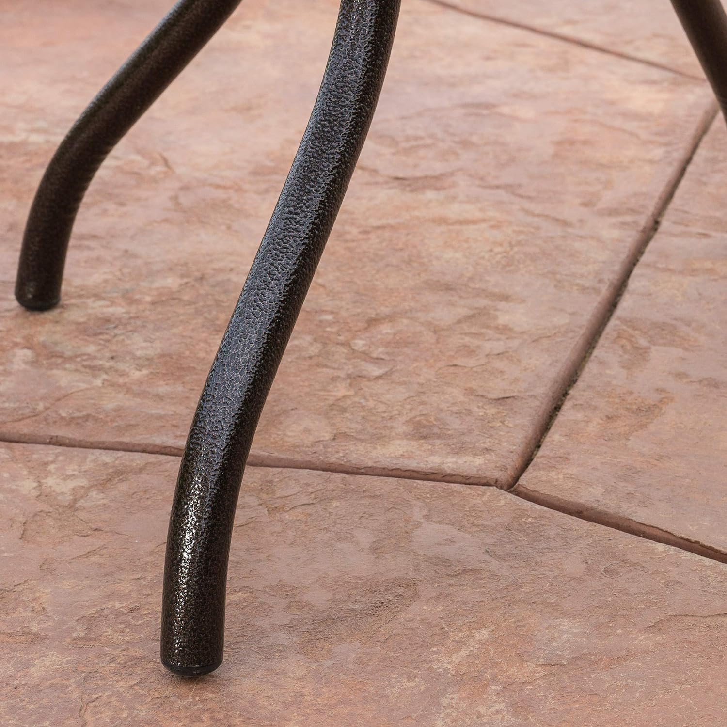 Christopher Knight Home Hallandale Outdoor Cast Aluminum Dining Set for Patio or Deck, 5-Pcs Set, Hammered Bronze