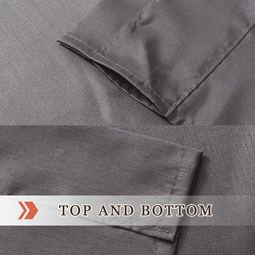 Miniatura 3 de Juego de cortinas de cocina de seda sintética de 36 pulgadas de largo, cortinas de café, cenefas con bolsillo para barra para sala de estar,