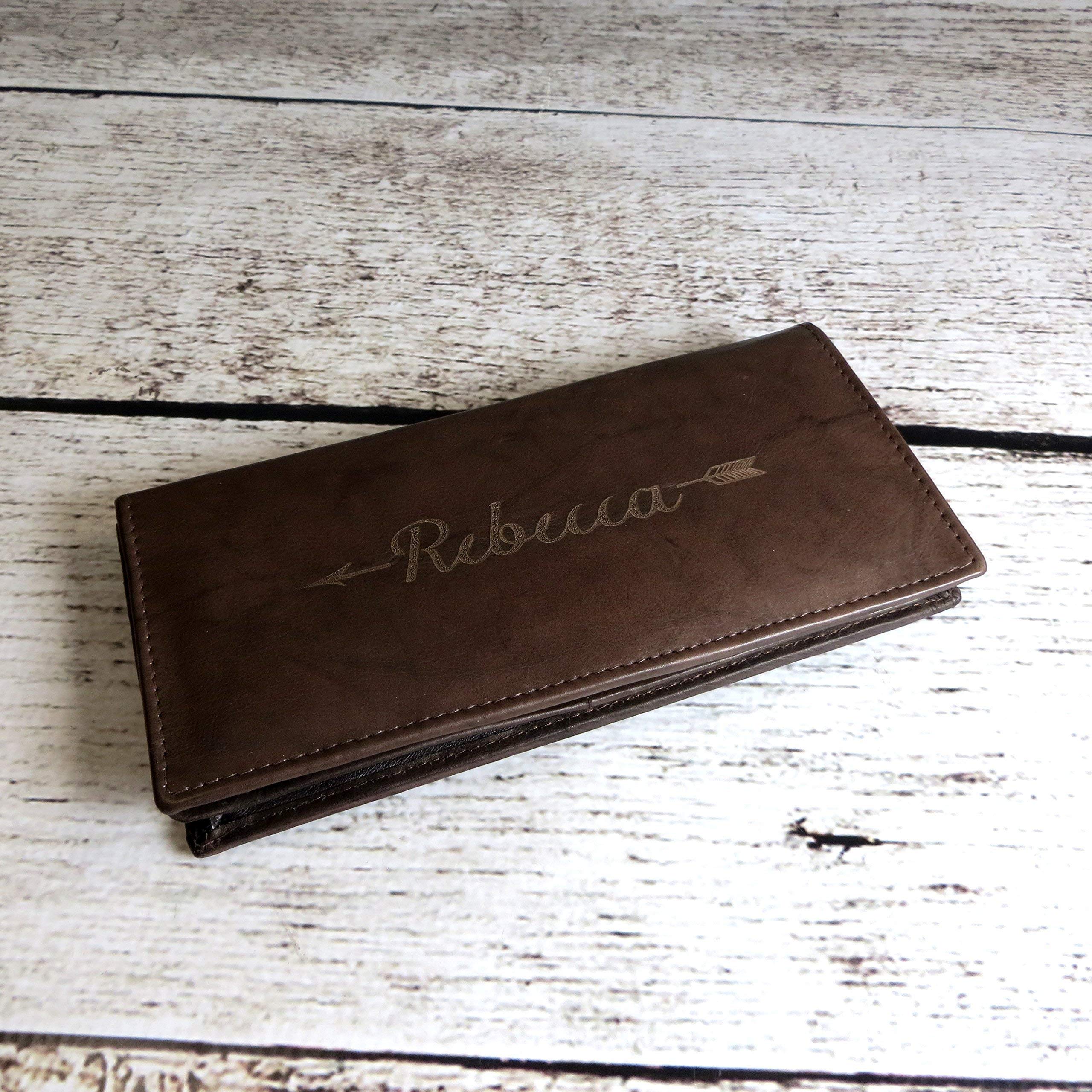 Black Personalized Women's Leather Wallet